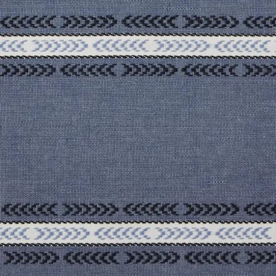 DII® 108" Dobby Striped Fringe Ribbed Table Runner Dobby French Blue {7}