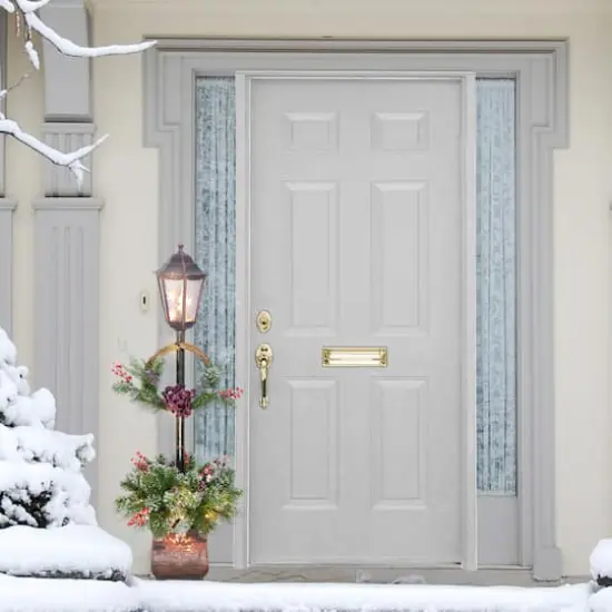 4ft. Lighted Christmas Lamp Post Decoration {3}