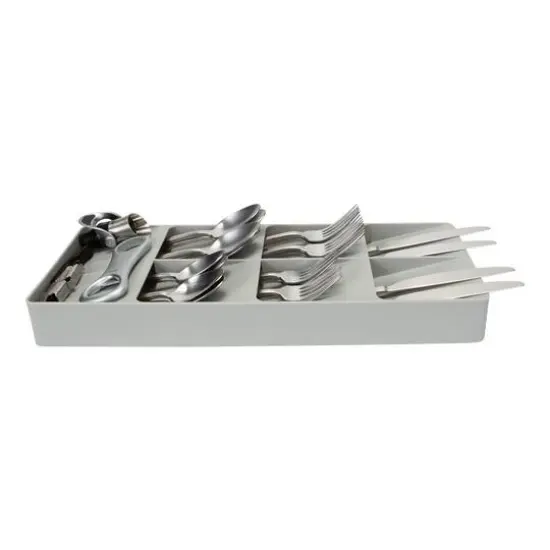 Kitchen Details Gray 7-Slot Drawer Cutlery Organizer {9}