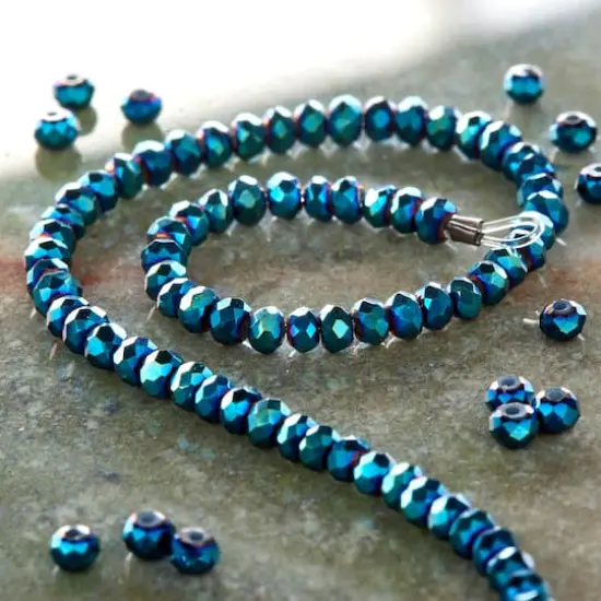 Sapphire Iris Glass Rondelle Beads, 3mm by Bead Landing&trade; {3}