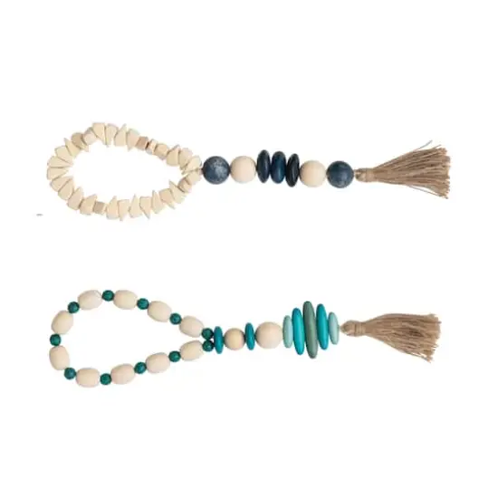 Hello Honey&reg; Wood Beads with Jute Tassel Set {1}