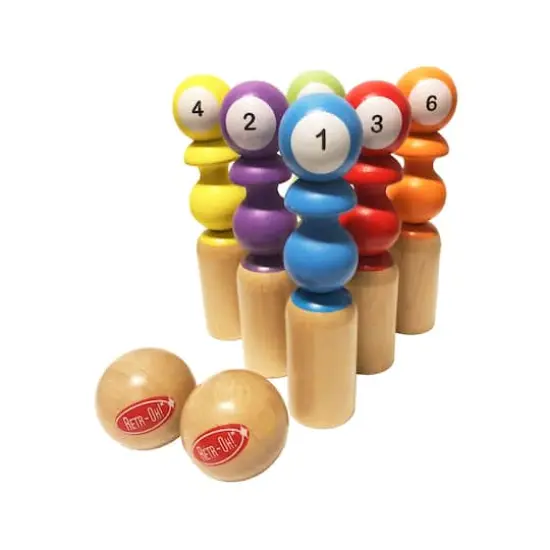 Fun2Give&reg; Retr-Oh!&trade; Wooden Bowling Game {3}