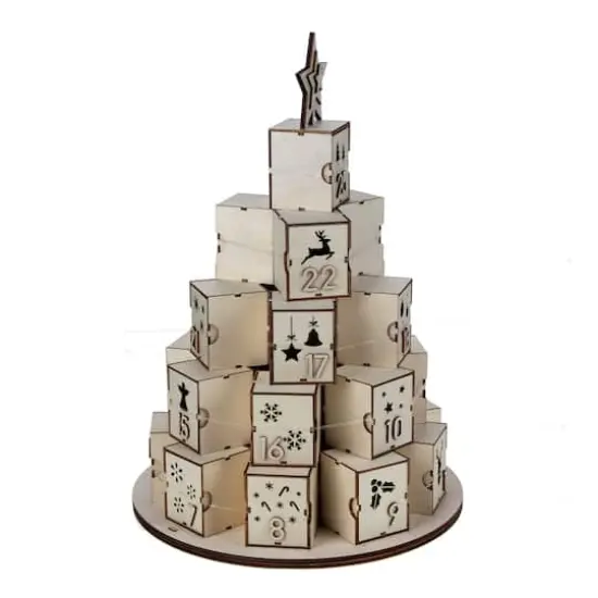Layered Countdown Advent Tree DIY Wood D&eacute;cor by Make Market&reg; {4}