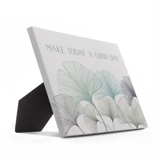 10" Make Today a Good Day Gingko Tabletop Canvas D&eacute;cor {3}