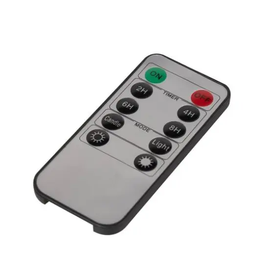 8" Flameless Wax Candles with Remote Control, 6ct. Light Blue {6}