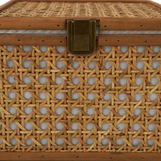 Brown Handmade Woven Rattan Box Set {6}