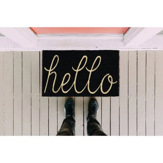 DII&reg; Hello Doormat Black {4}