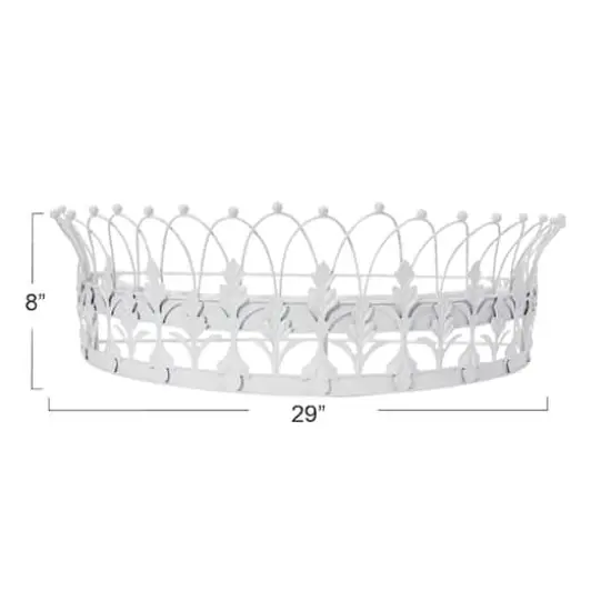 Hello Honey&reg; 29" Metal Curtain Crown White {8}