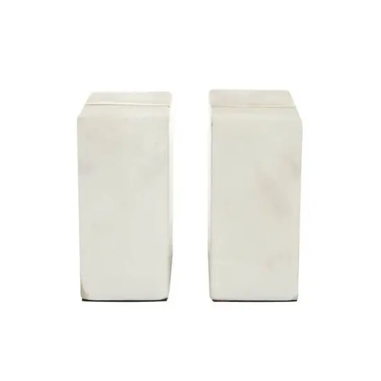 White Glam Abstract Bookends, {7}