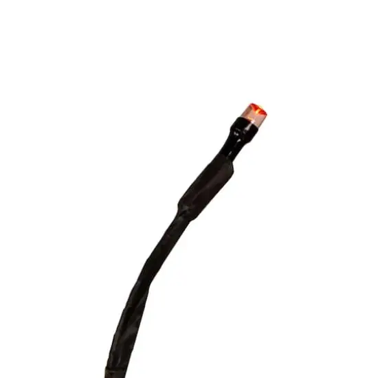 15" LED Lighted Black Weeping Halloween Twig Tree, Orange Lights {5}
