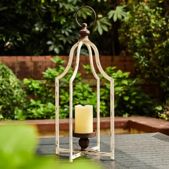 Glitzhome&reg; Large Farmhouse Metal Lantern {3}