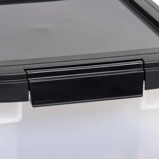 Clear & Black 32.5qt. Pet Food Container With Sealed Top {10}