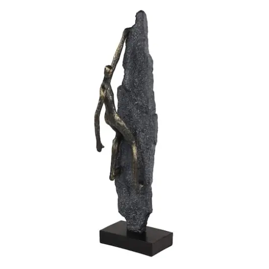 Bronze Resin Industrial Sculpture, Climbing 19" x 6" x 5" {1}