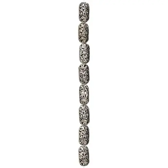 Silver Plated Vine Pattern Beads, 20mm by Bead Landing&trade; {4}