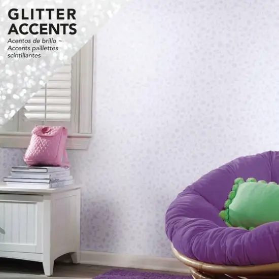 RoomMates Disney&reg; Princess Icons with Glitter Peel & Stick Wallpaper Purple {8}