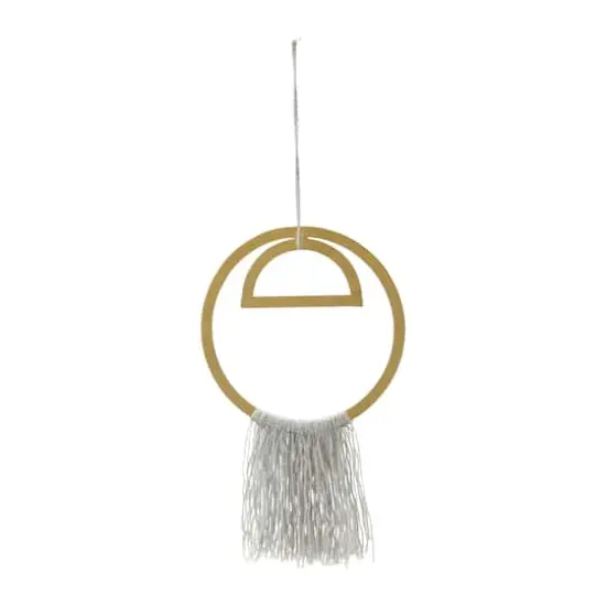 Hello Honey&reg; Gold Round Metal Wall Hanging with Tassel {1}