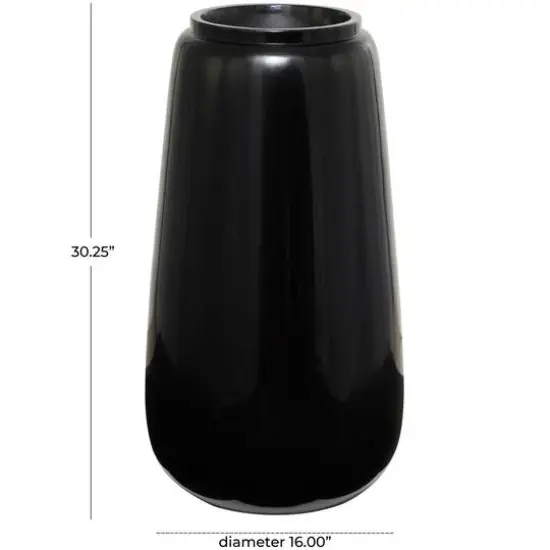 30" Black Modern Vase {6}