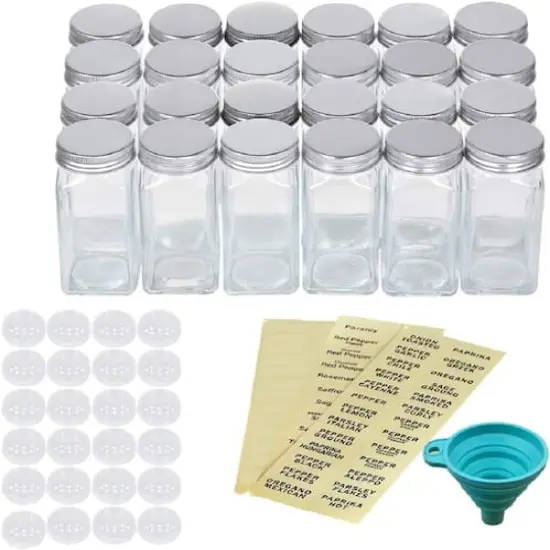 4oz. Glass Spice Jars Set {1}