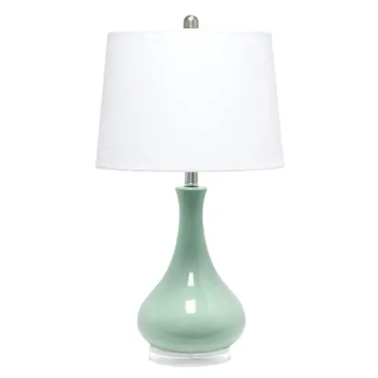 Lalia Home 26" Droplet Table Lamp with Fabric Shade Aqua {1}