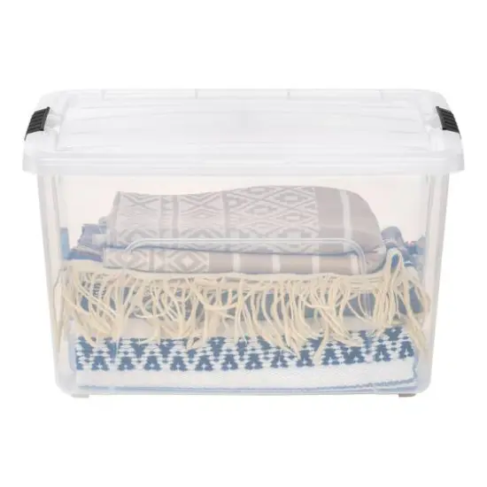 IRIS Stack & Pull&trade; Plastic Storage Boxes Clear {4}