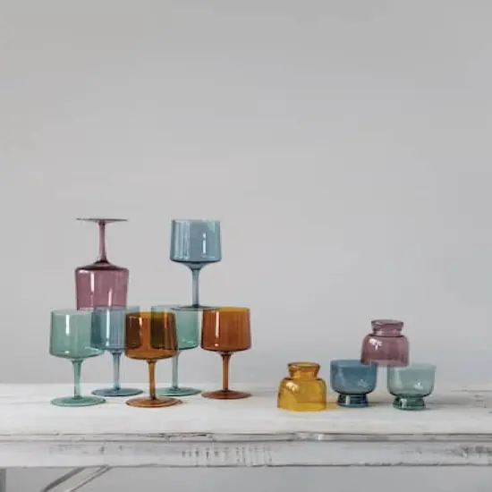 Hello Honey&reg; Multicolor Wine Glass Set {3}