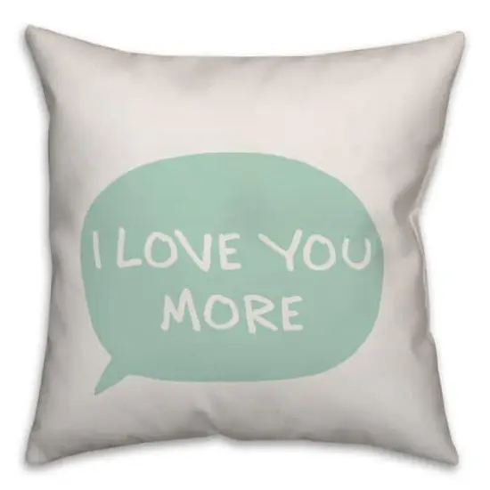 I Love You More Reversible Throw Pillow {3}