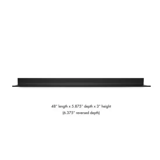 HangZ&trade; Black Reversible No Stud Floating Shelf {7}
