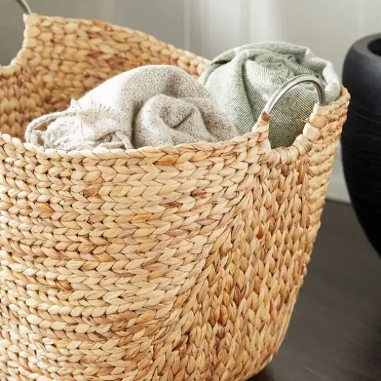 Large Brown Seagrass Contemporary Storage Basket {9}
