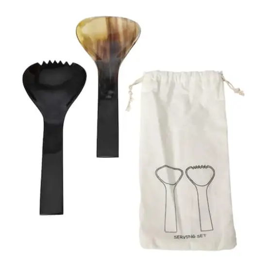 Hello Honey&reg; Horn Salad Servers Set {1}