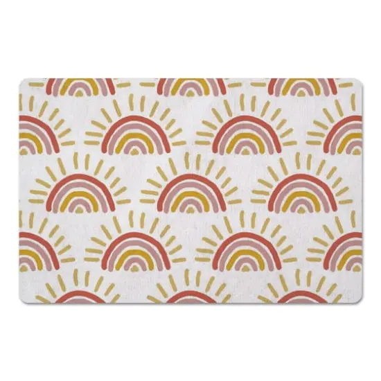 Sun Pattern Floor Mat Sunset {1}