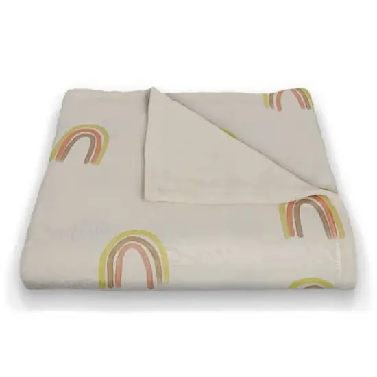 Random Rainbow Pattern 50" x 60" Coral Fleece Blanket {3}