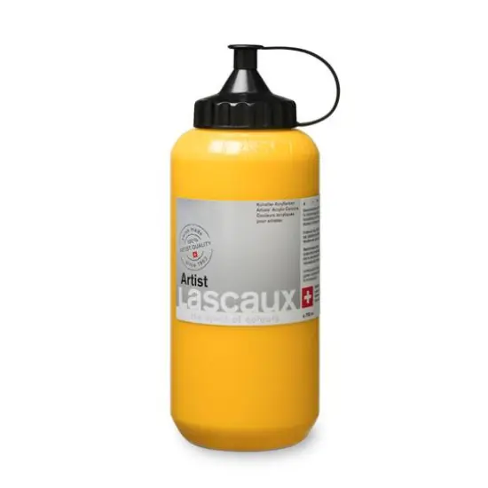 Lascaux Artist Acrylic Paint, 750mL 113 Cadmium Yellow Medium {2}