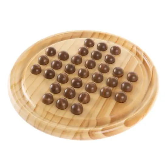 Toy Time Wooden Solitaire Board Game Set {1}