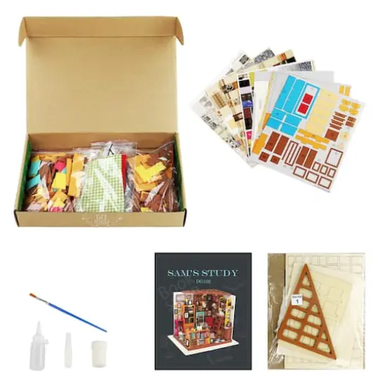 Rolife&reg; Sam's Study DIY Miniature House Kit {5}