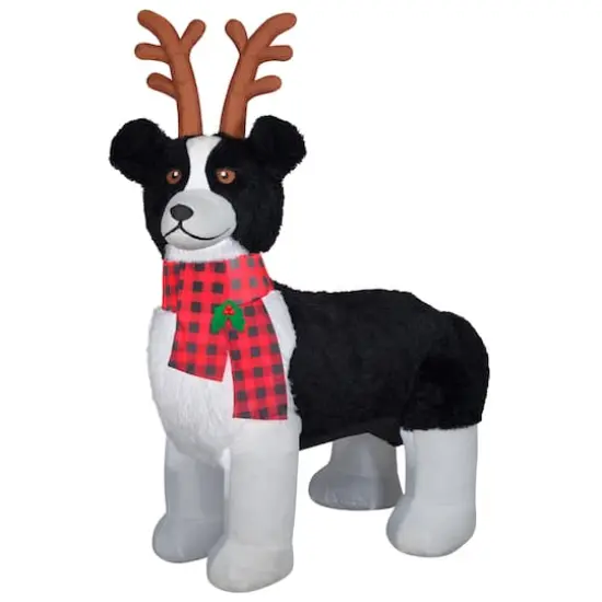 2.5ft. Airblown&reg; Inflatable Mixed Media Border Collie Dog {1}