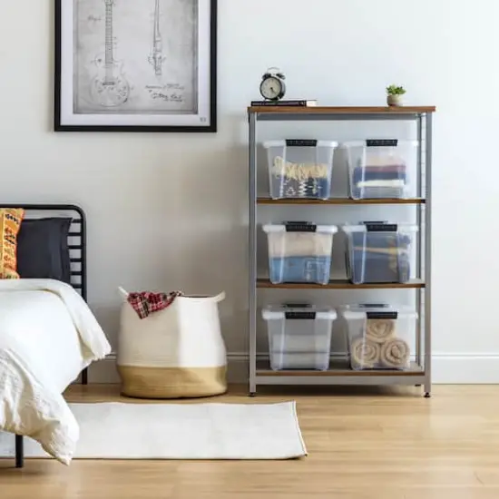 IRIS&reg; 20.5qt. Buckled Clear Boxes with Clear Buckle Lids, 6ct. {17}