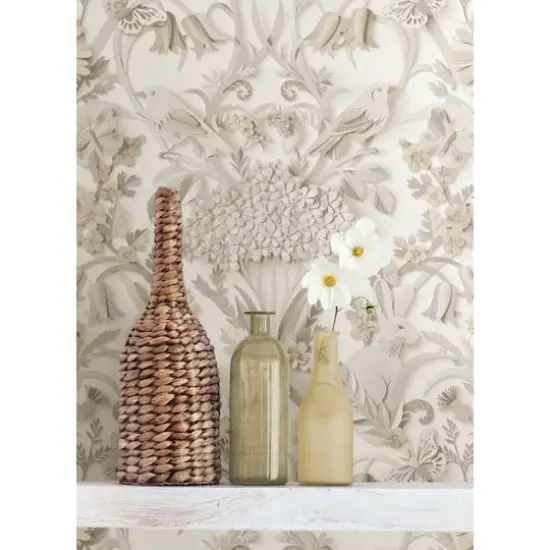 NuWallpaper Taupe Eloise Peel & Stick Wallpaper {4}