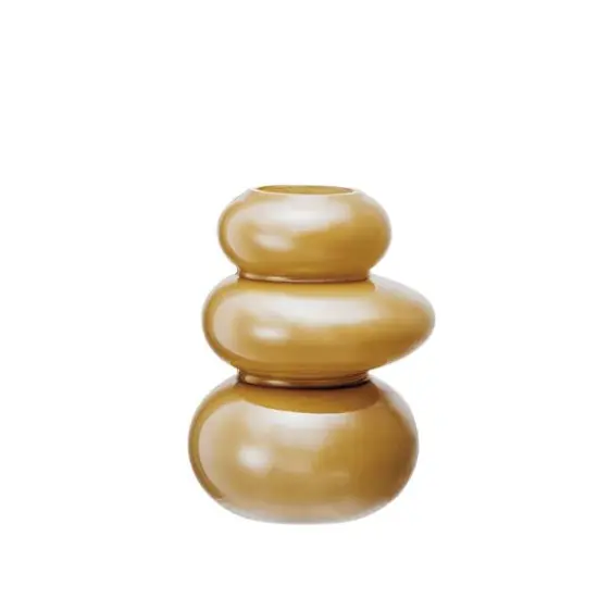 Hello Honey® 7.5" Caramel Brown Natural Elegance Glass Vase {6}