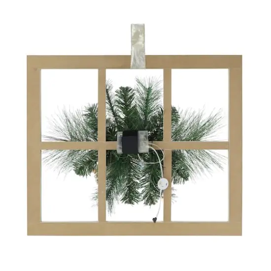 22" LED Flocked Pine, Berry & Ornament Wreath Wall D&eacute;cor by Ashland&reg; {3}