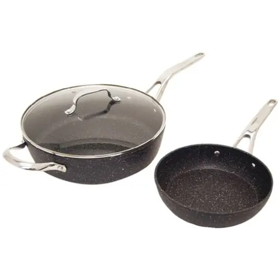 The ROCK by Starfrit 3-Piece Cookware Set With Riveted Cast Stainless Steel Handles {4}