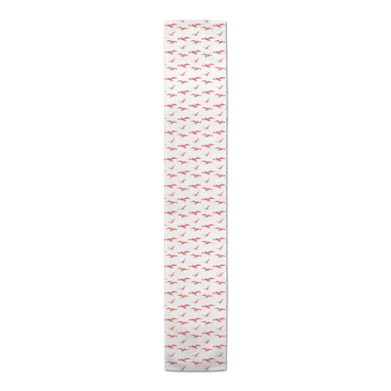 Seagulls Table Runner White/Coral {1}