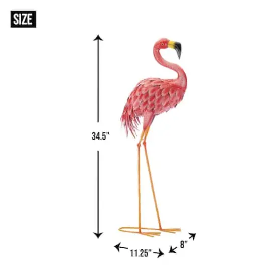 34.5" Bright Standing Flamingo {7}