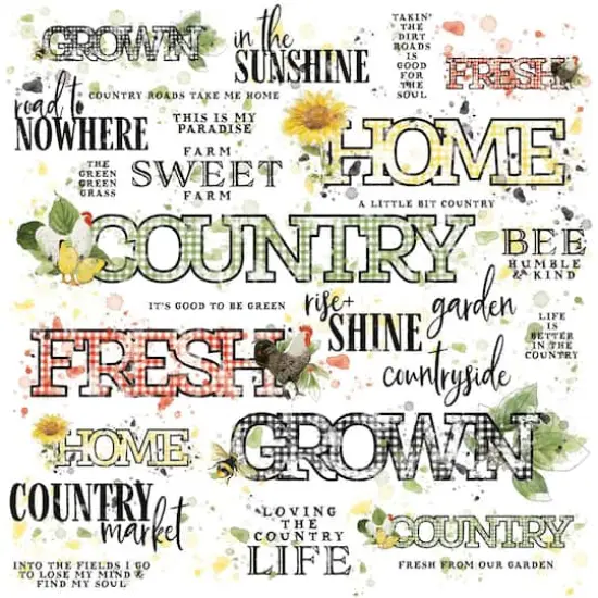 Vintage Artistry Sentiments Countryside Rub-Ons Transfer Sheet {3}