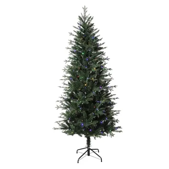 6.5ft. Pre-Lit Ashville Fir Artificial Christmas Tree, Color Changing LED Lights {1}