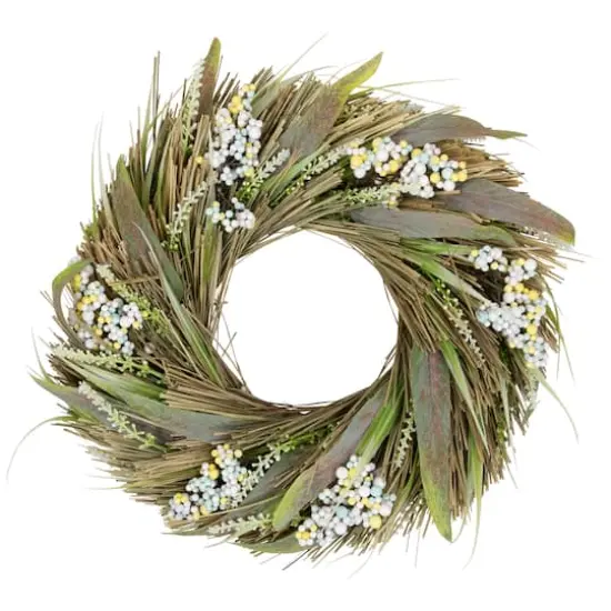 12" Artificial Mixed Foliage with Berries Spring Wreath {1}