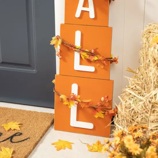 Glitzhome&reg; 3ft. Wood Fall Porch D&eacute;cor {7}