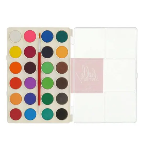 Hello, Artist!&reg; 24-Color Watercolor Cake with Brush Set {9}
