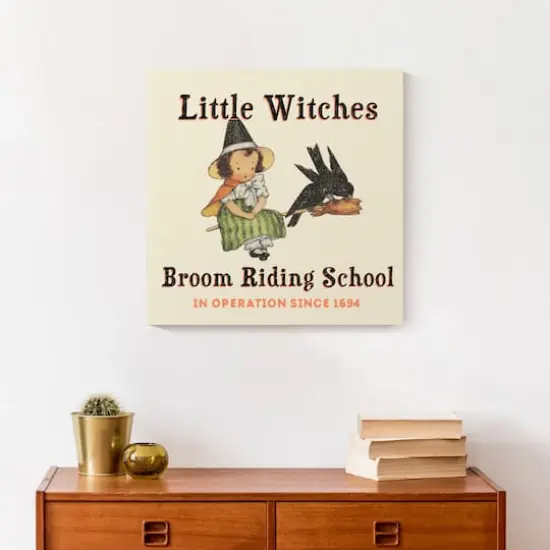 Little Witches Broom Riding School 16" x 16" Canvas Wall Art {5}