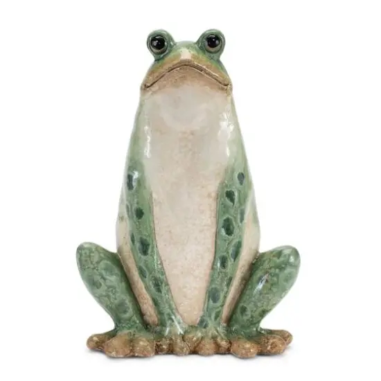 10.5" Ceramic Garden Frog Statues, 2ct. {4}