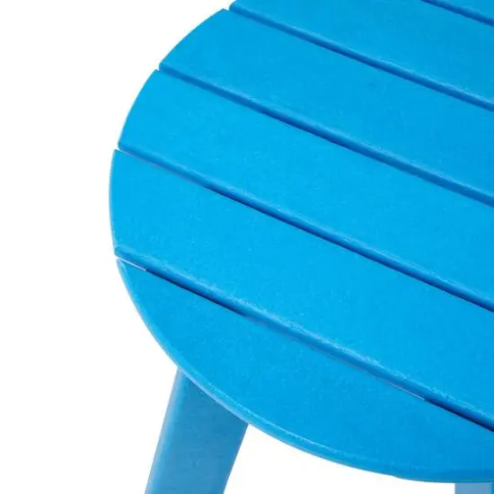 Glitzhome&reg; 20" Outdoor Patio Round Side Table Pacific Blue {9}